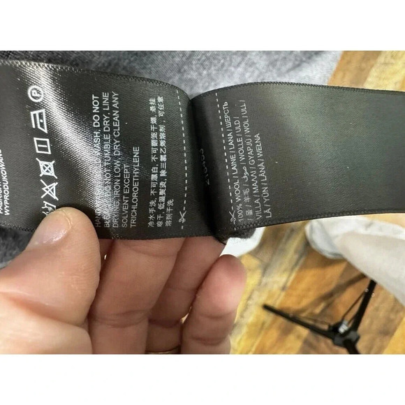 Superdry Idris Elba Mens Gray Pullover Knit 100% Merino Wool Sweater - Picture 9 of 9